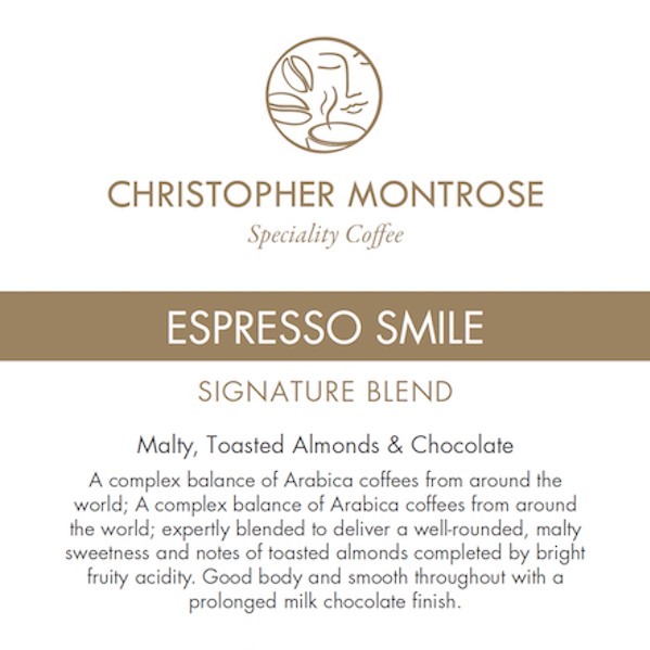 espresso smile coffee label